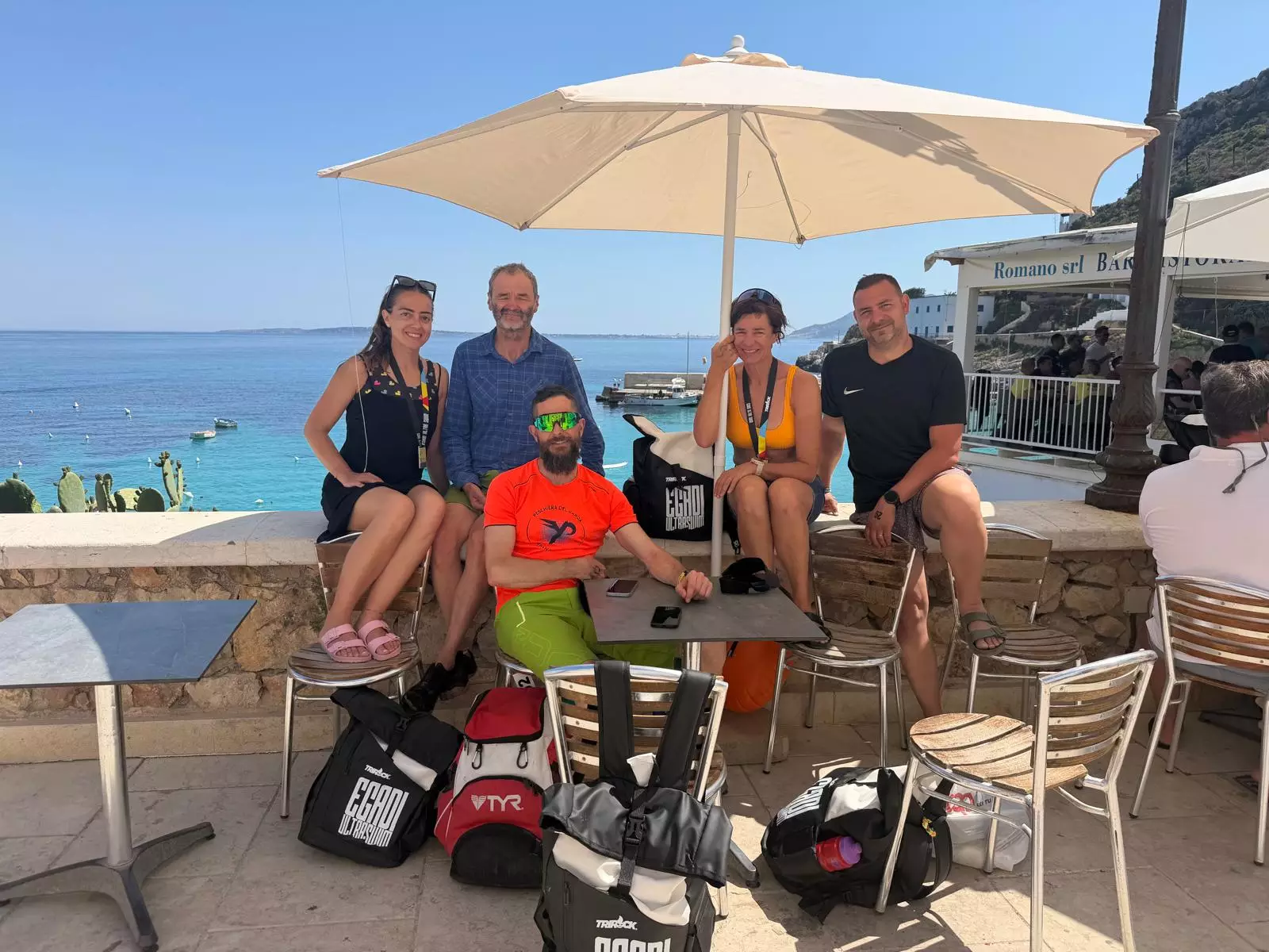 Elio Sicca e i compagni di staffetta Levanzo 2026
